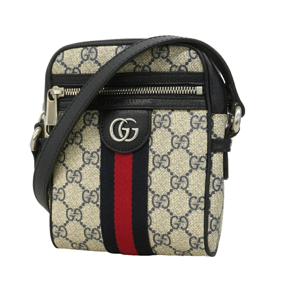 Gucci GG Marmont Shoulder Bag 59812 Leather Navy Women's